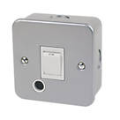 20A 1-Gang DP Metal Clad Control Switch  with White Inserts