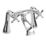 Bristan Colonial Chrome 158mm Deck Mounted Cross Head 2 Tap Holes Bath Mixer Tap