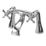 Bristan Colonial Chrome 158mm Deck Mounted Cross Head 2 Tap Holes Bath Mixer Tap