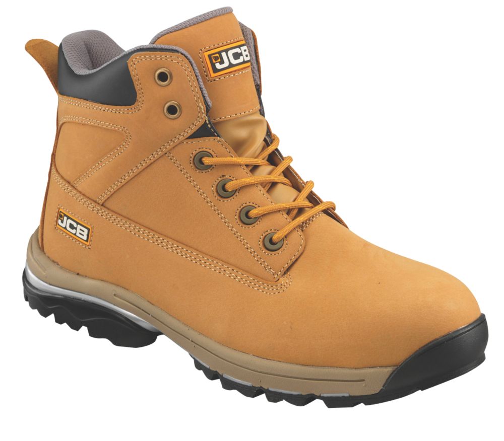 JCB Workmax Size 11 Honey Steel Toe Cap Safety Boots Screwfix