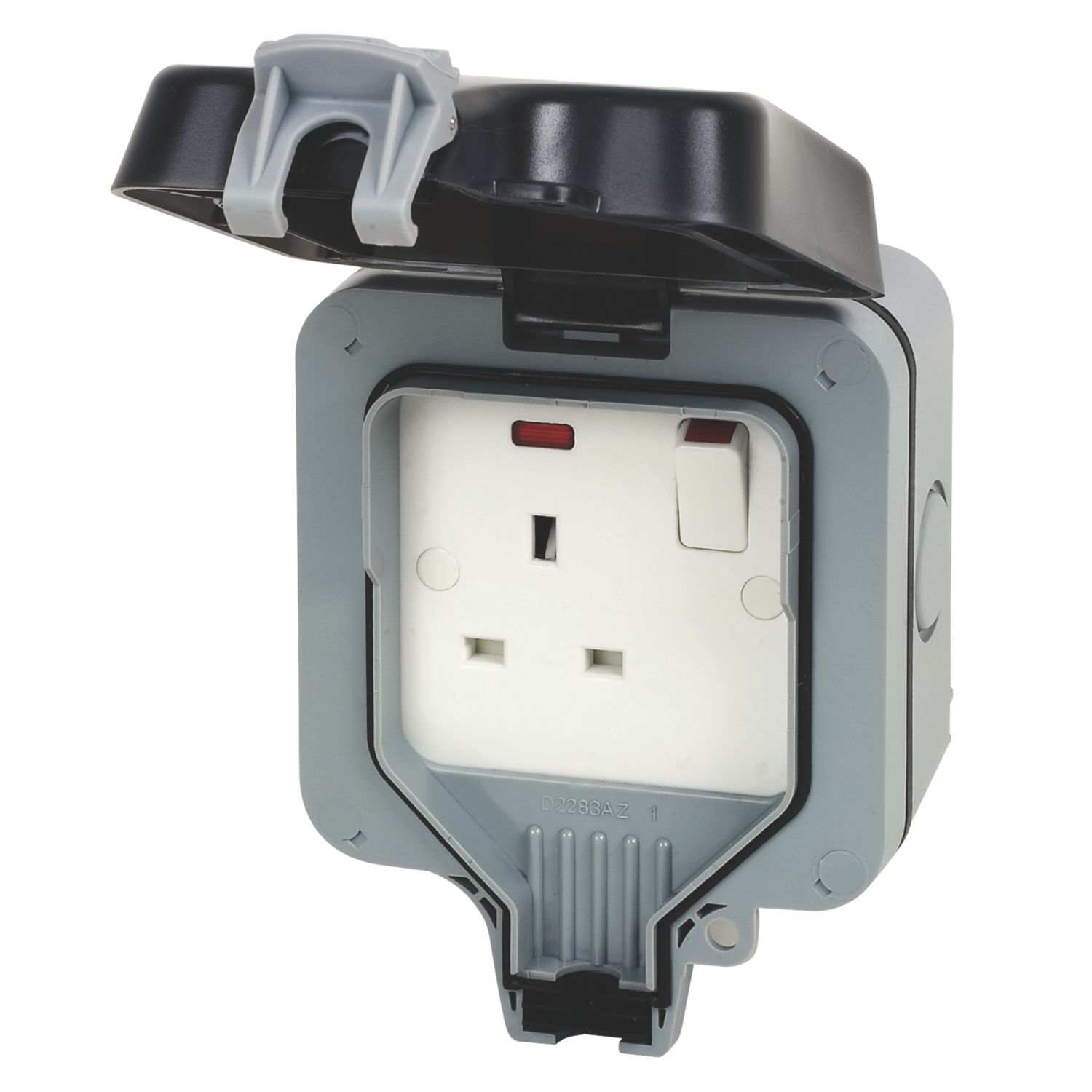 British General IP66 13A 1-Gang DP Weatherproof Outdoor Switched Socket (35096)