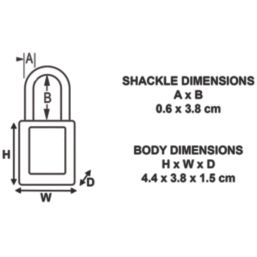 Master Lock Loto Safety Lock-Off Padlock Green 20mm x 38mm