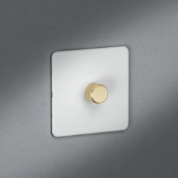 Knightsbridge SF2191MWB 1-Gang 2-Way LED Dimmer  Matt White