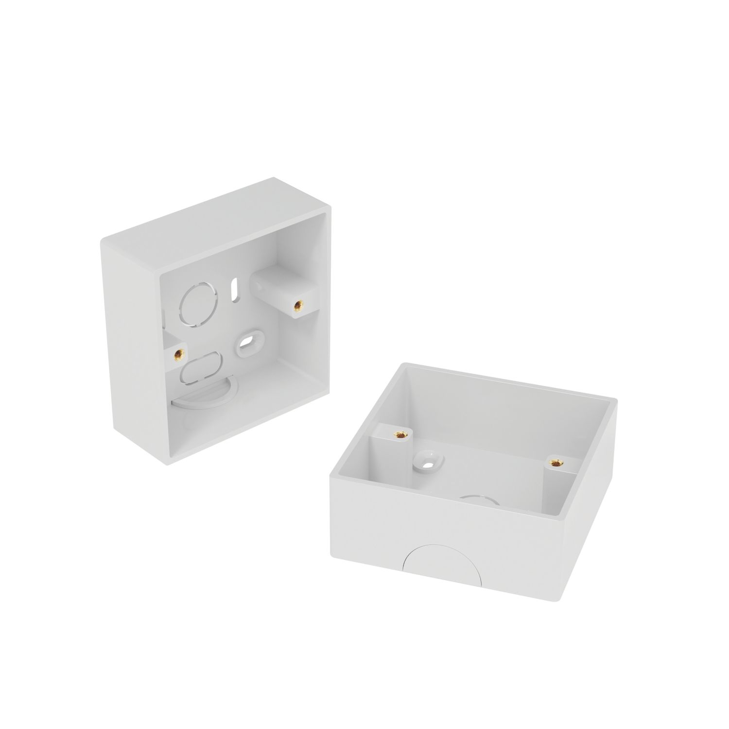 D-Line SSB35W/2 1-Gang Surface Pattress Box 35mm 2 Pack (350CY)