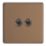 Varilight  10A 2-Gang 2-Way Light Switch  Brushed Bronze