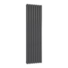 Reina Elips Double 1600mm x 420mm 3903BTU Anthracite Vertical Designer Radiator