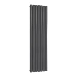 Reina Elips Double 1600mm x 420mm 3903BTU Anthracite Vertical Designer Radiator