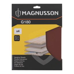Magnusson  180 Grit Multi-Material Hand Sanding Sheet 280mm x 230mm 4 Pack