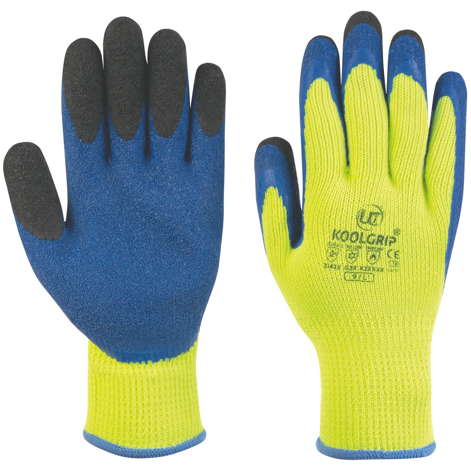 UCI KoolGrip Thermal Latex Grip Gloves Yellow Large (350GX)