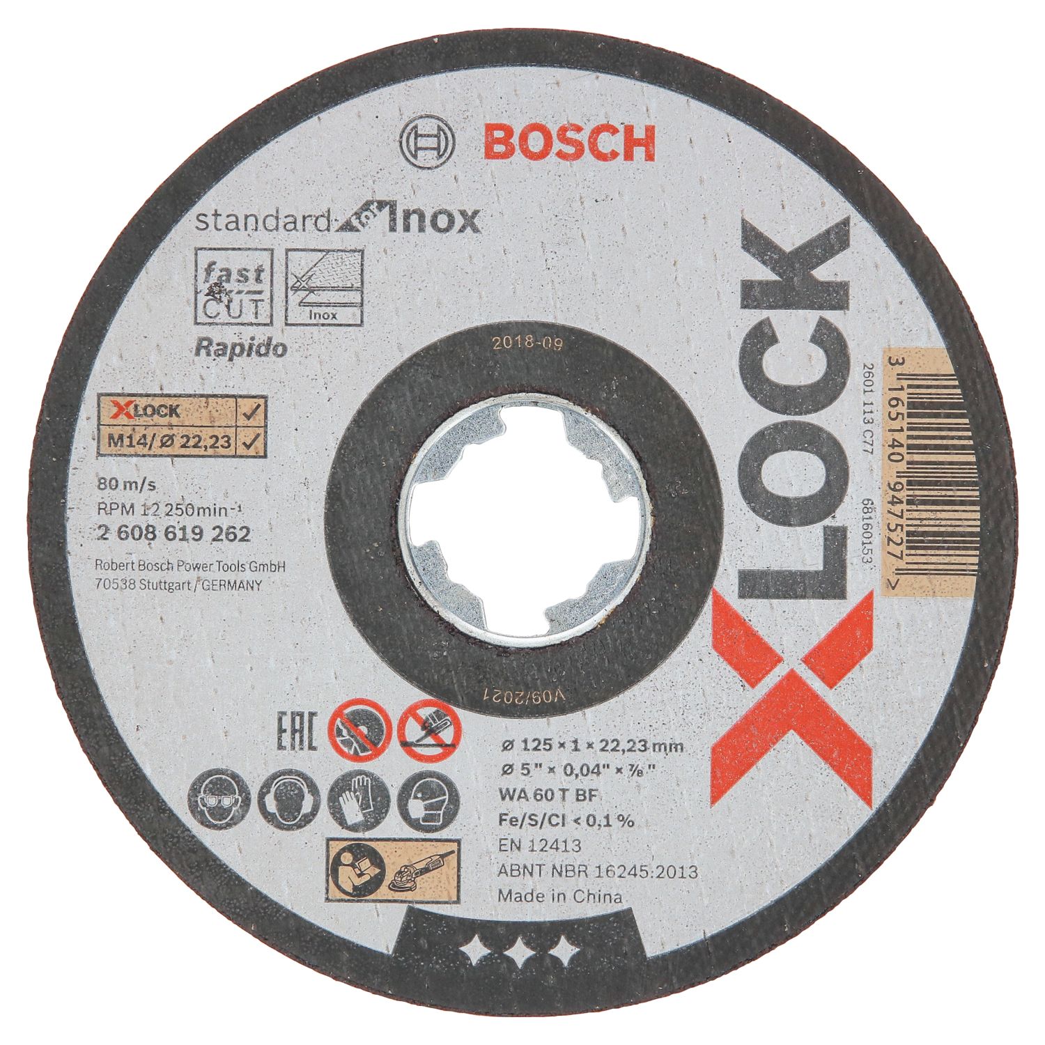 Bosch X-Lock Stainless Steel Cutting Disc 125mm (5") 10 Pack (350HJ)