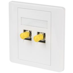 Labgear  1-Gang Double Fibre Socket White