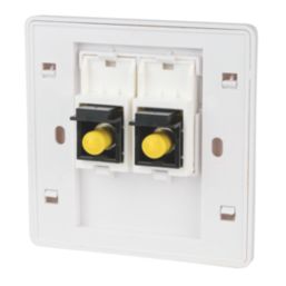 Labgear  1-Gang Double Fibre Socket White