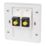 Labgear  1-Gang Double Fibre Socket White