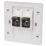 Labgear  1-Gang Double Fibre Socket White