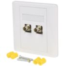 Labgear  1-Gang Double Fibre Socket White