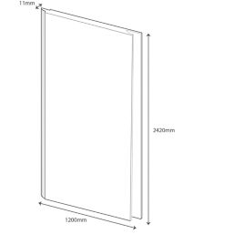 Splashwall Caliza Bathroom Wall Panel Matt Grey 2420mm x 1200mm x 10mm
