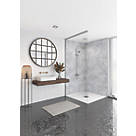 Splashwall Caliza Bathroom Wall Panel Matt Grey 1200mm x 2420mm x 10mm