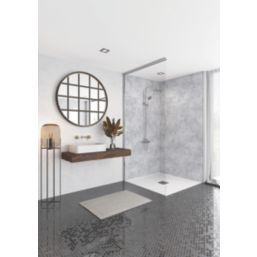 Splashwall Caliza Bathroom Wall Panel Matt Grey 2420mm x 1200mm x 10mm
