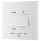 British General 900 Series 10A 1-Gang 3-Pole Fan Isolator Switch White