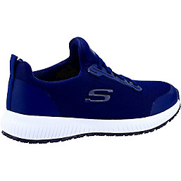 Skechers Squad SR Metal Free Womens  Non Safety Shoes Navy Size 2