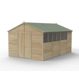 Forest Beckwood 10' x 14' 6" (Nominal) Apex Shiplap Timber Shed with Assembly