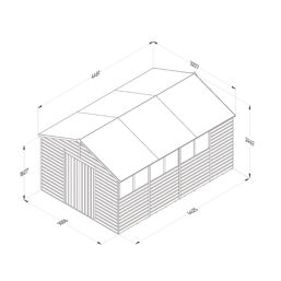 Forest Beckwood 10' x 14' 6" (Nominal) Apex Shiplap Timber Shed with Assembly