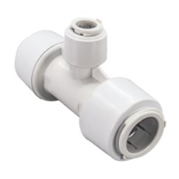 FloPlast FloFit+ Plastic Push-Fit Reducing Tee 28mm x 28mm x 15mm