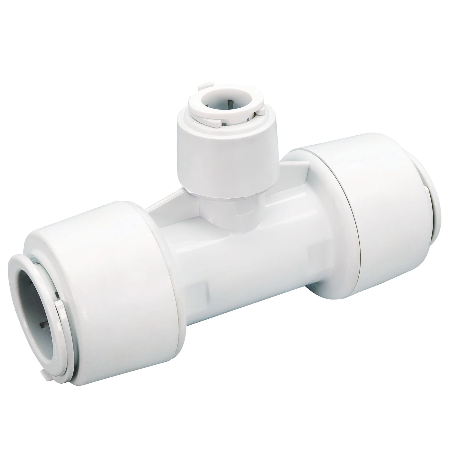 FloPlast FloFit+ Plastic Push-Fit Reducing Tee 28mm x 28mm x 15mm (350RG)