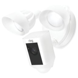 Ring Cam Wired Plus 8SF1P1-WEU0 White Wired 1080p Outdoor Smart Camera with Floodlight with PIR Sensor