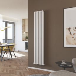 Azur Eclipse Duplex 1800mm x 360mm 3512BTU White Vertical Designer Radiator