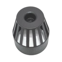 FloPlast Cast Iron Effect Vent Terminal Black 110mm