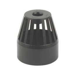FloPlast Cast Iron Effect Vent Terminal Black 110mm