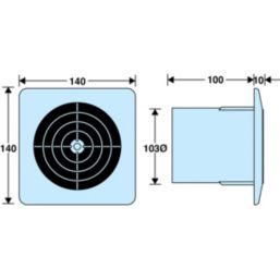 Manrose LP100SS 100mm (4") Axial Bathroom Extractor Fan  Chrome 240V