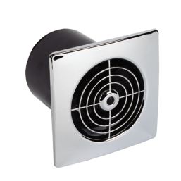 Manrose LP100SS 100mm (4") Axial Bathroom Extractor Fan  Chrome 240V