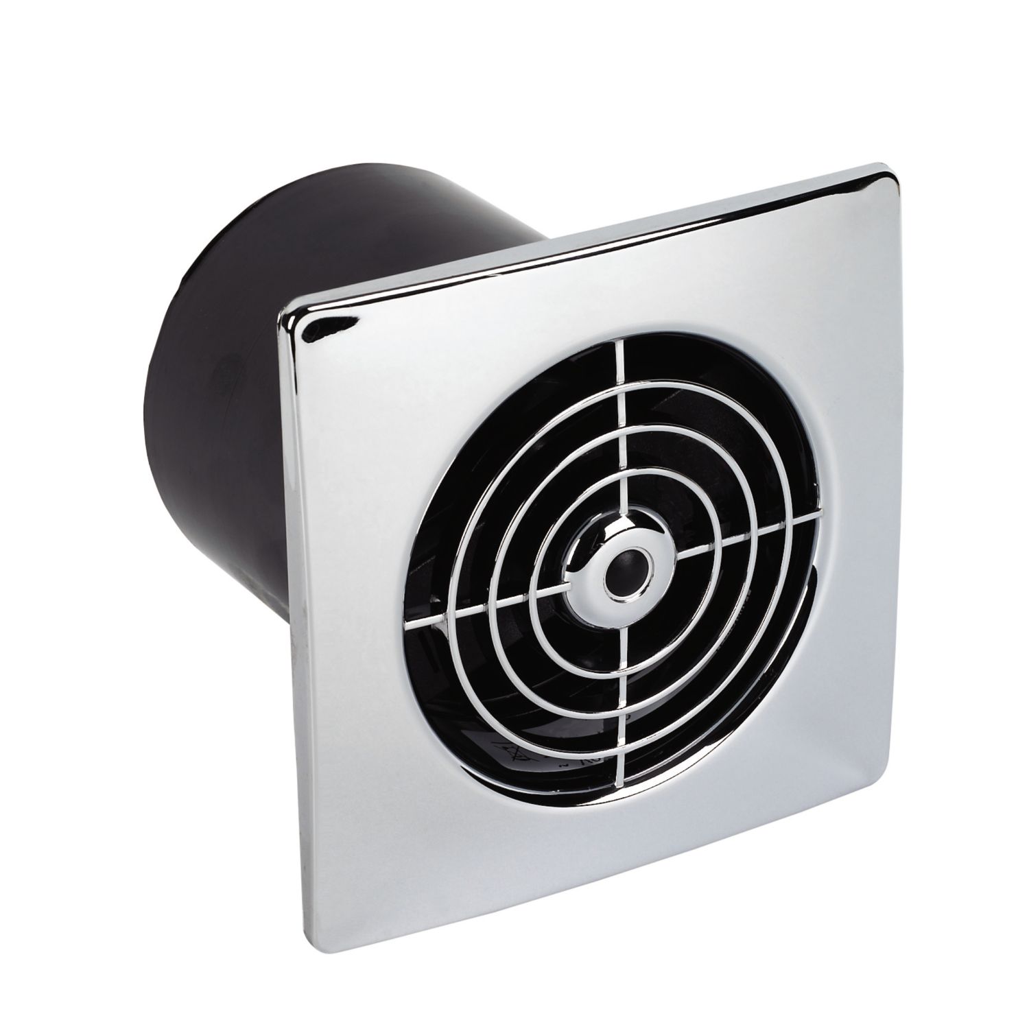 Manrose LP100SS 100mm (4") Axial Bathroom Extractor Fan Chrome 240V (35139)