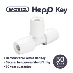 Hep2O  Plastic Push-Fit Equal Tee 10mm