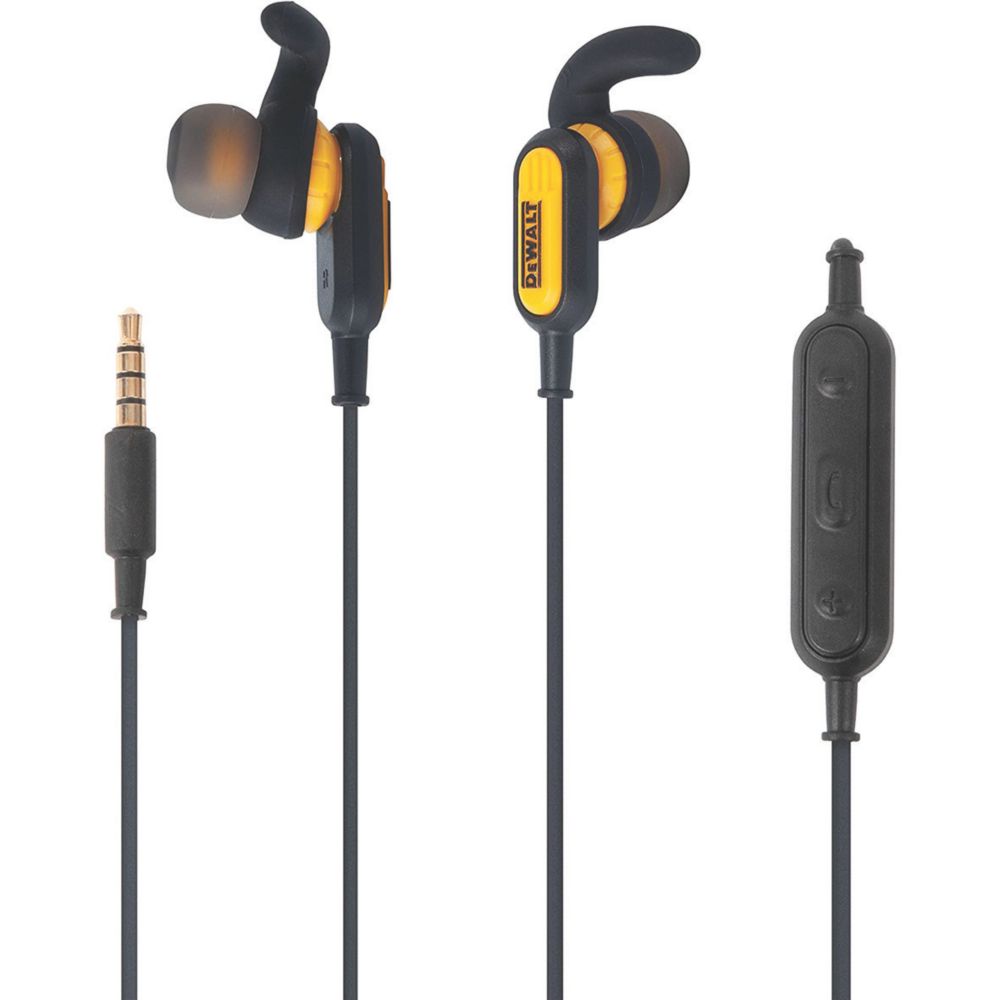 DEWALT Jobsite Wired Noise Cancelling Earphones - Screwfix