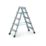 Zarges Aluminium 1.24m 5 Step Swingback A Frame Step Ladder