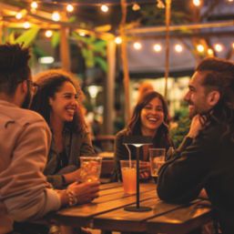 Calex Parma Rechargeable  LED Solar Table Lamp with Rechargeable Option Black 5W 150lm