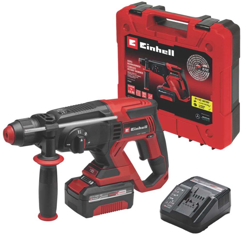 Einhell TE-HD 18/20 Li 3.35kg 18V 1 x 4.0Ah Li-Ion Power X-Change Cordless SDS+ Drill