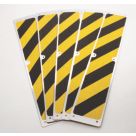 COBA Grip Foot Black/Yellow Aluminium Stair Tread 625mm x 114mm x 3mm 5 Pack