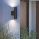Eglo Tomelloso Outdoor Up & Down Wall Light Black