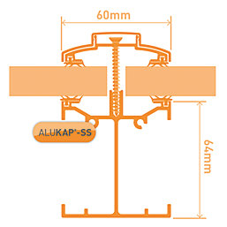 ALUKAP-SS White  Self-Support Bar 4800mm x 60mm