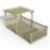 Forest Ultima 16' x 8' (Nominal) Flat Pergola & Decking Kit with 4 x Balustrades (3 Posts) & Canopy