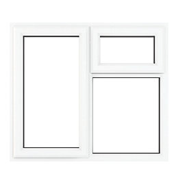 Crystal  Left-Hand Opening Clear Double-Glazed Casement White uPVC Window 1190mm x 965mm