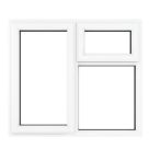 Crystal  Left-Hand & Top Opening Clear Double-Glazed Casement White uPVC Window 1190mm x 965mm