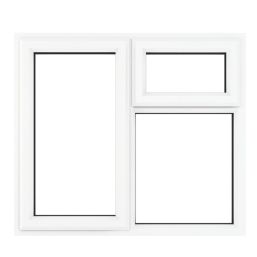 Crystal  Left-Hand & Top Opening Clear Double-Glazed Casement White uPVC Window 1190mm x 965mm