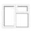 Crystal  Left-Hand & Top Opening Clear Double-Glazed Casement White uPVC Window 1190mm x 965mm