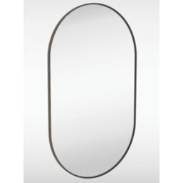 Sensio Nebula Oval Illuminated Bathroom Mirror Black With 2496lm LED Light 1000mm x 600mm