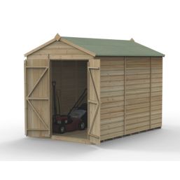 Forest Beckwood 6' x 9' 6" (Nominal) Apex Shiplap Timber Shed with Base & Assembly